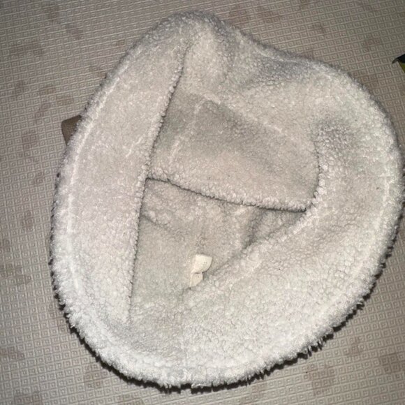 Vintage Sherpa-Style Bucket Hat - Beige+ White - Picture 6 of 7